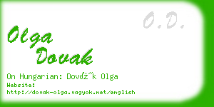 olga dovak business card